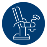 icon showing gynecological patient exam table