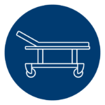 icon of patient hospital bed
