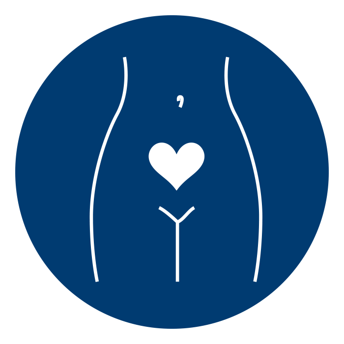 icon of female torso with heart