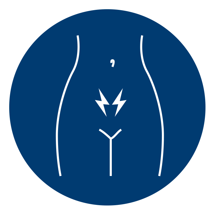 icon depicting female pelvic pain